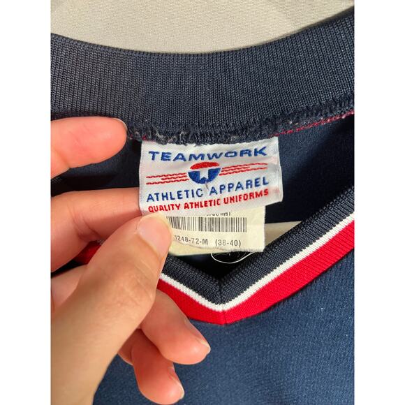 Team Sport USA Jersey Sz M Blue Red White Teamwork Apparel Sports Basketball - Picture 3 of 11